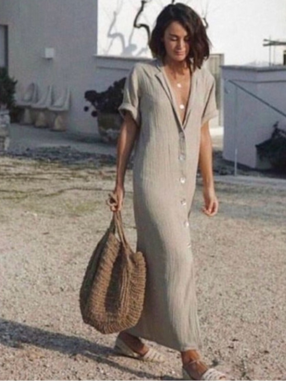 Maurie & Eve Higher Love Gauze Cotton Midi Dress Green Size 6 US / 8 AU